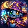A friendly and vibrant cartoon cat avatar with expressive wide eyes, colorful fur, and a welcoming smile.
